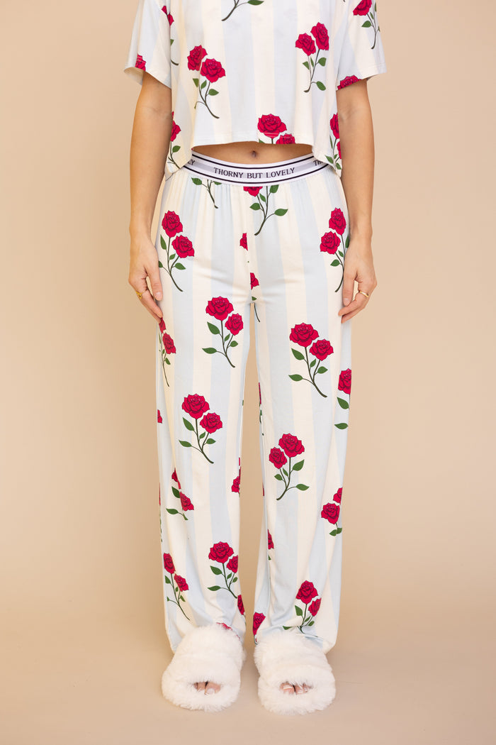 Pajama Pants "THORNY BUT LOVELY"