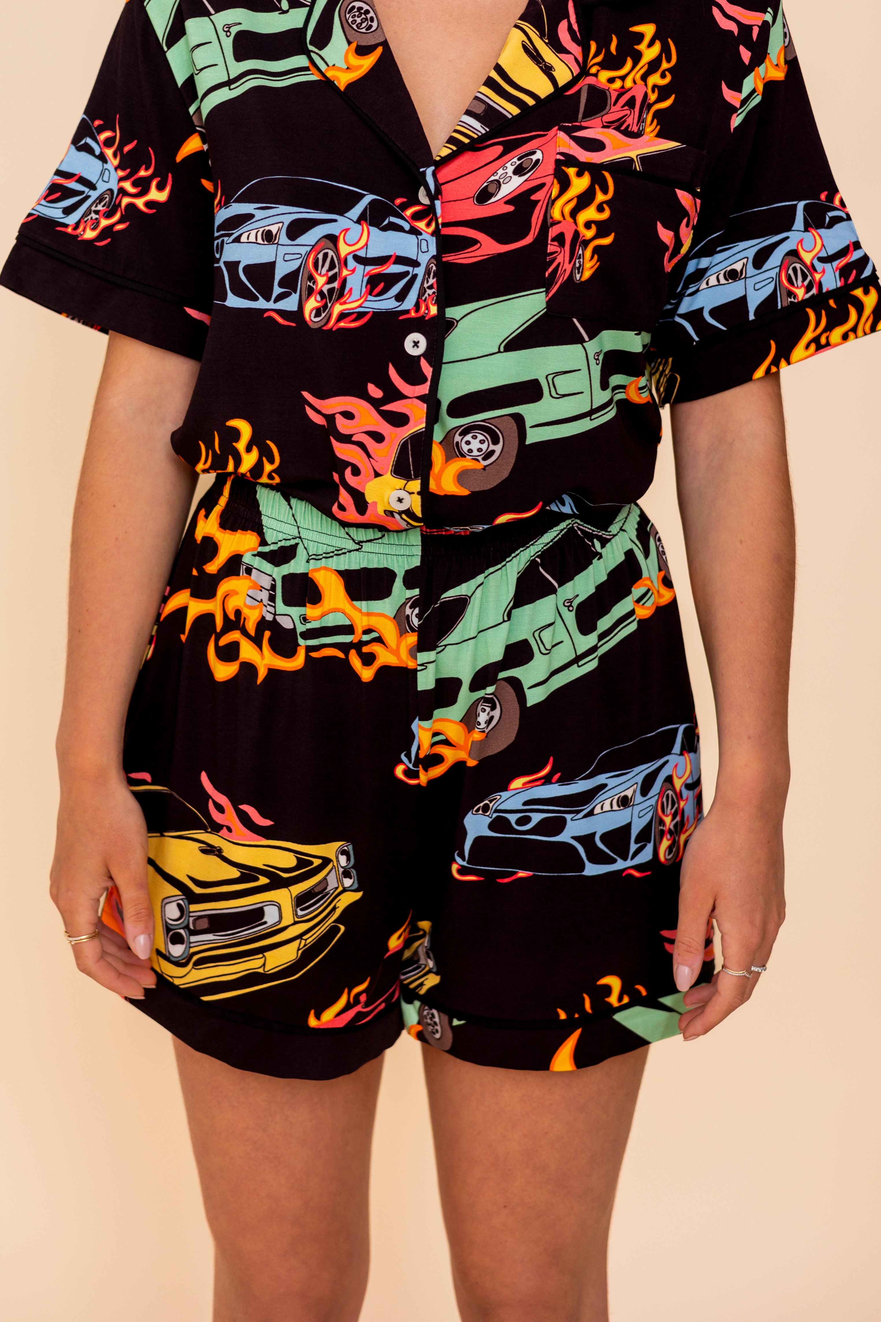 Pajama Shorts "DANGEROUS CURVES"