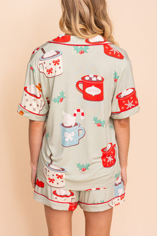 Pajama Blouse "GETTING HOT IN HERE"