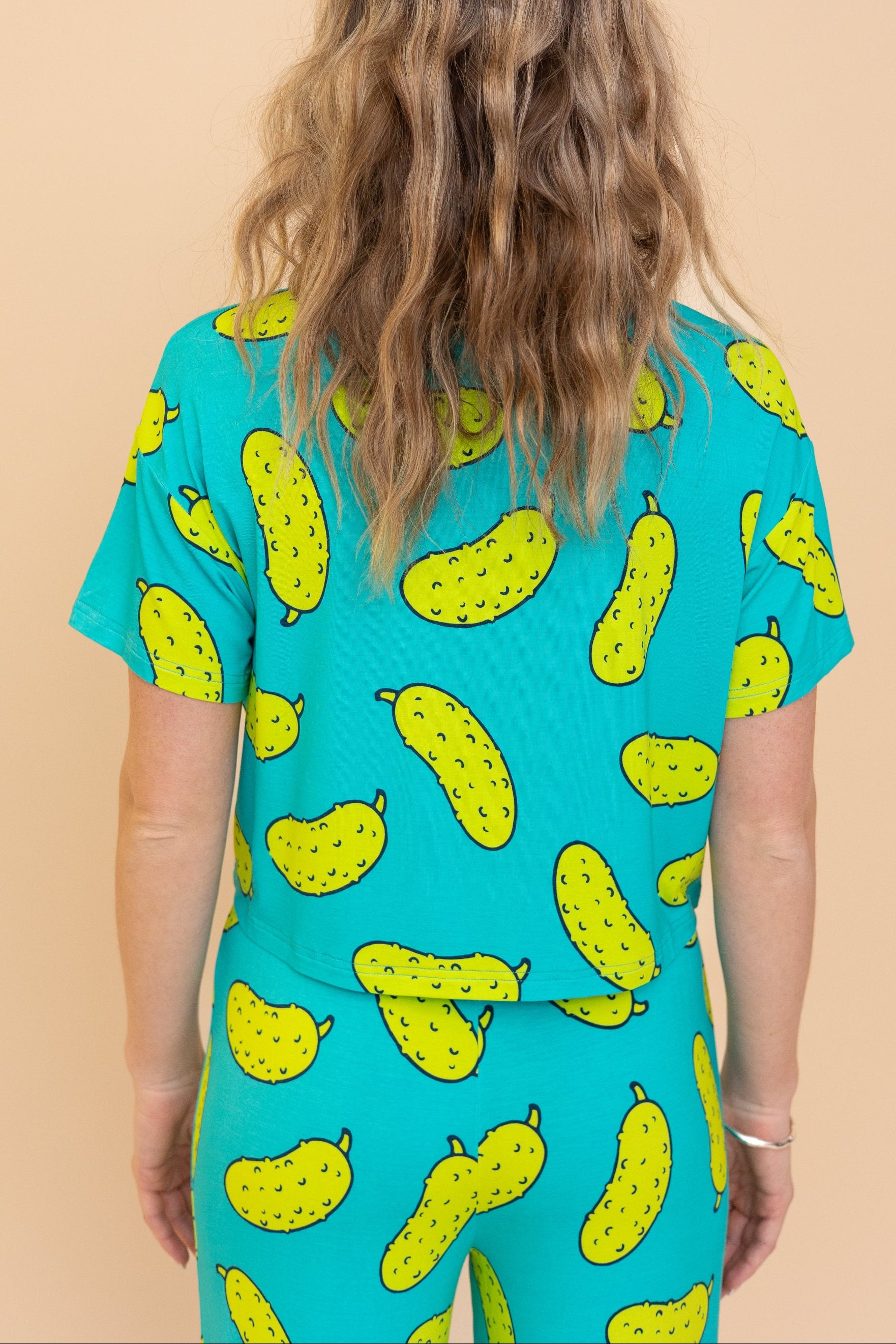 Pajama Crop Top "DILL WITH IT"