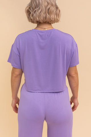 Pajama Crop Top "KISS ME NOW"