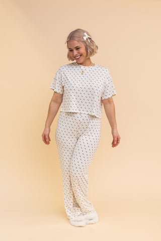 Pajama Crop Top "PIECE OF MY HEART"