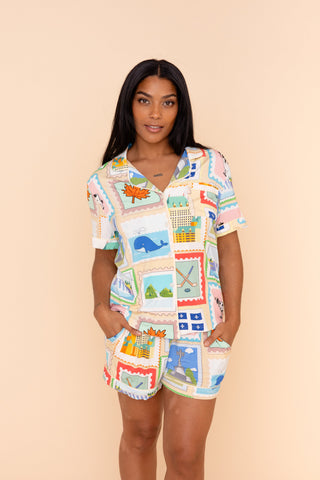 Pajama Blouse "JE ME SOUVIENS"