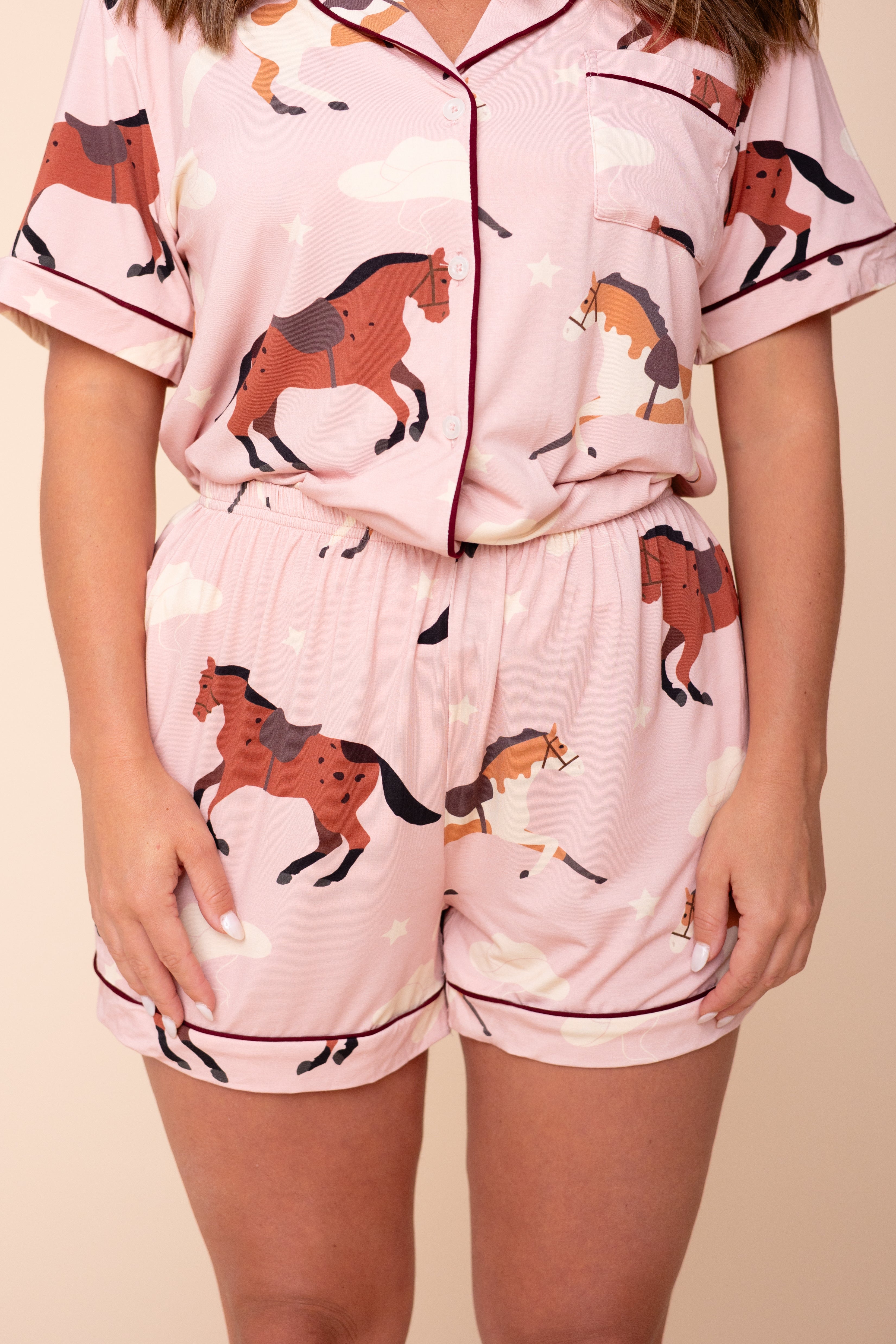 Pajama Shorts "EN SELLE MA BELLE"