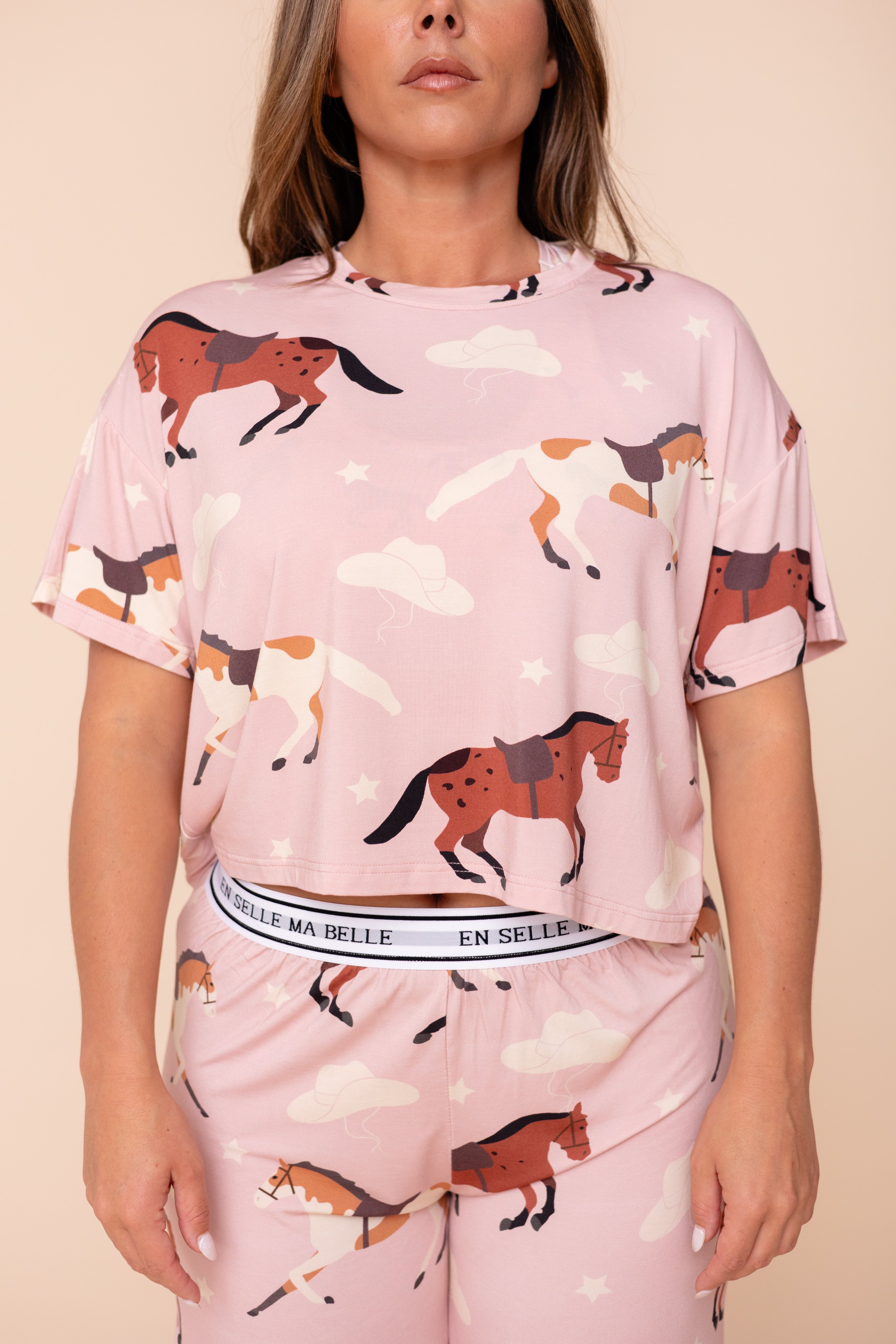 Pajama Shirt "EN SELLE MA BELLE"
