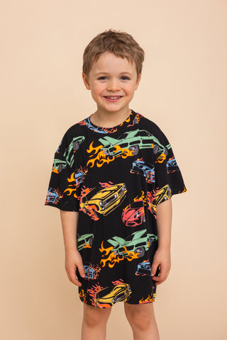 Kids' Long Tee "DANGEROUS CURVES"