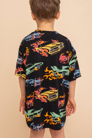 Kids' Long Tee "DANGEROUS CURVES"