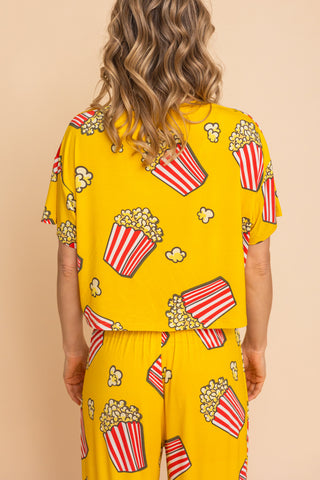 Pajama Crop Top "POP & CHILL"