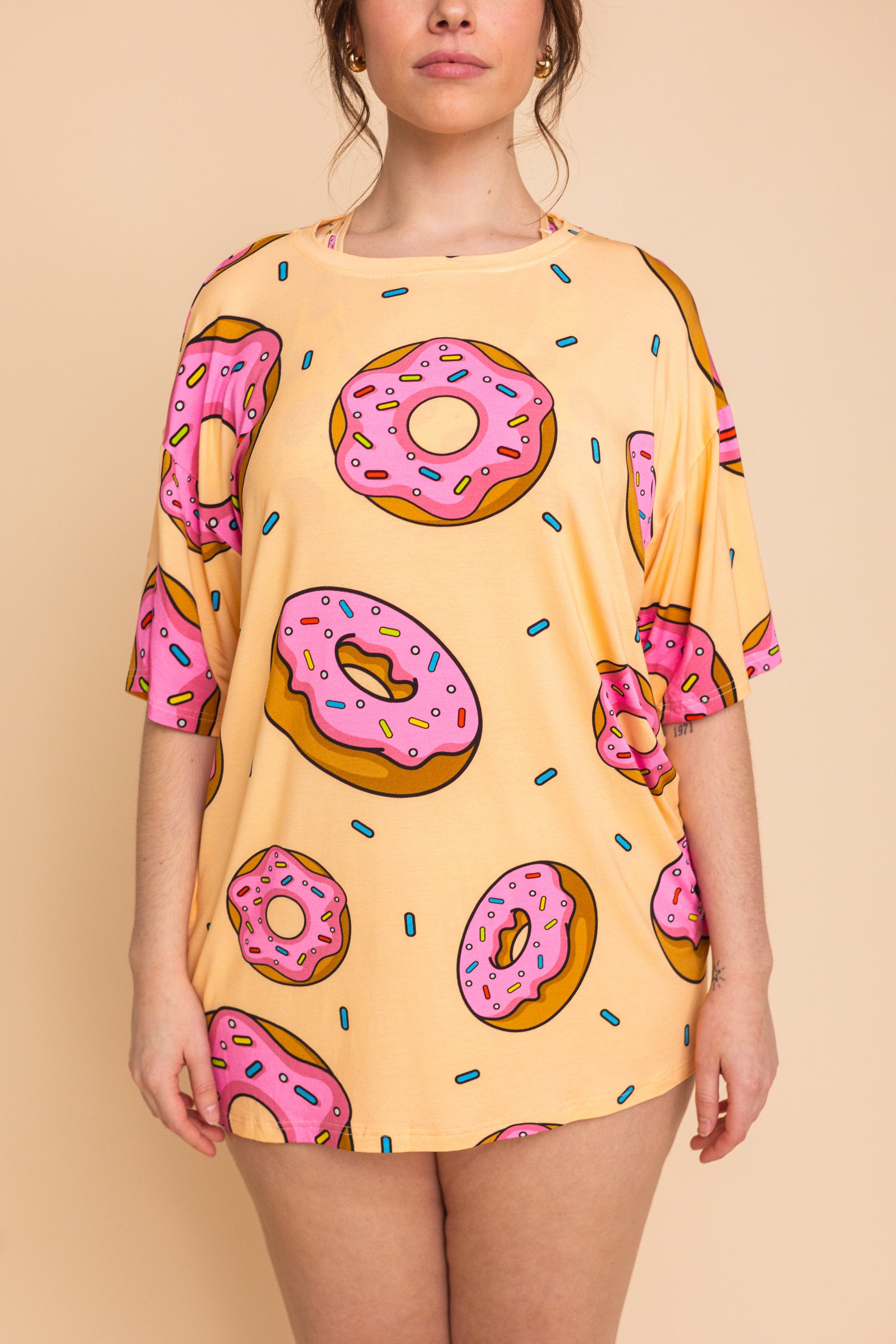 Unisex Long Tee "I DONUT CARE"
