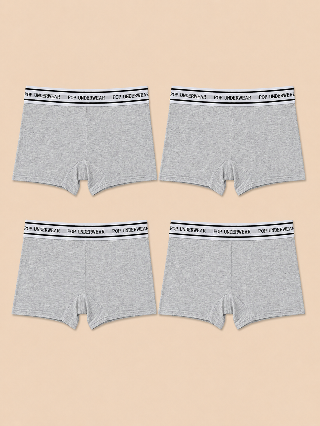 Women's Boxer Briefs "GREY" - 4-Pack