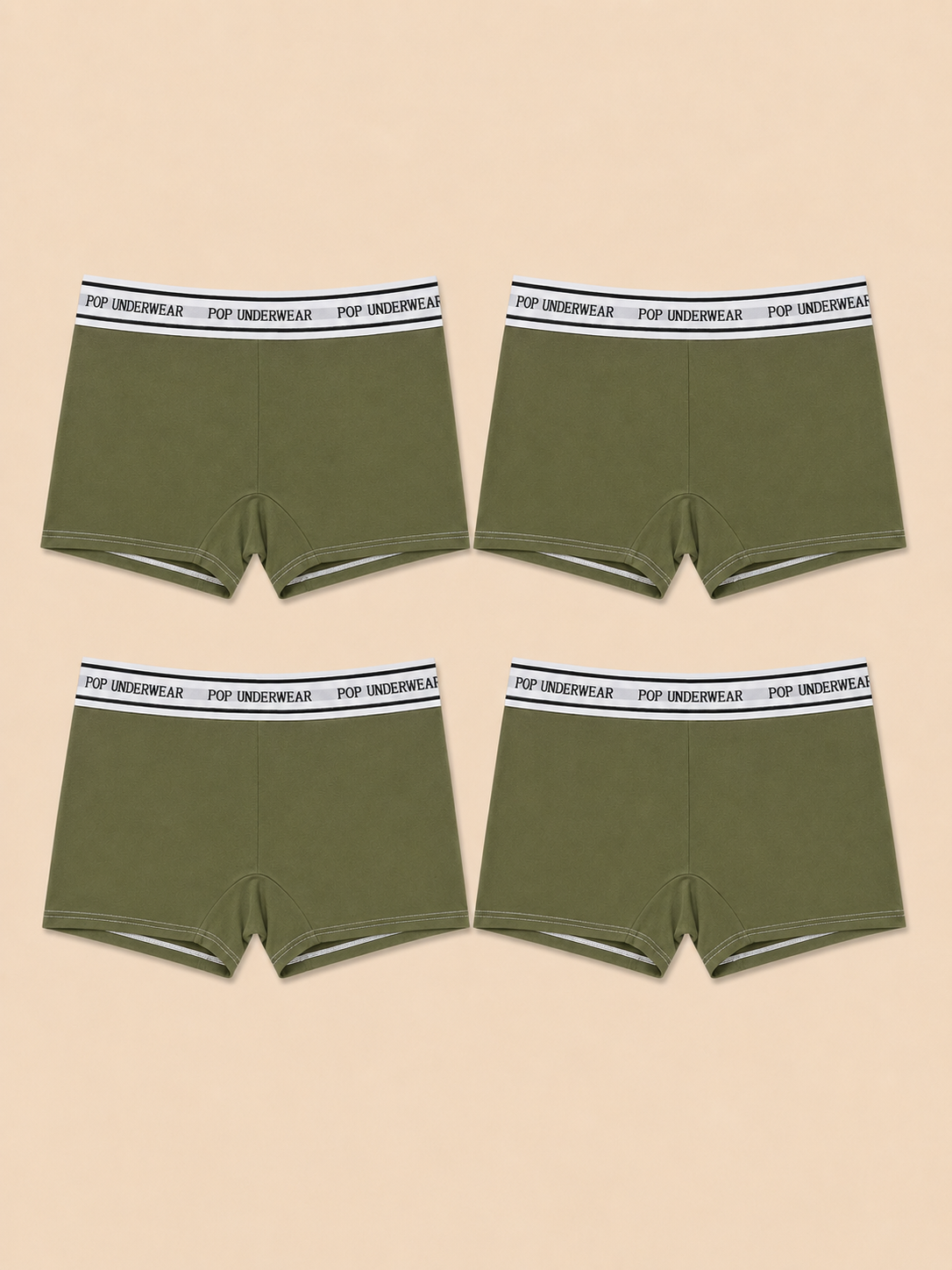 Women's Boxer Briefs "KAKI" - 4-Pack