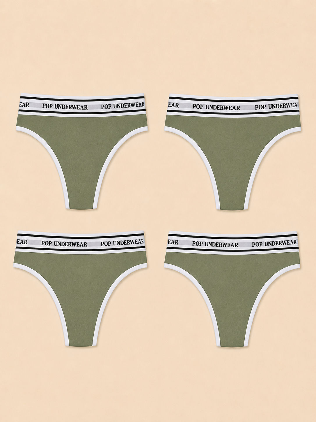 "KAKI" Thong - Pack of 4