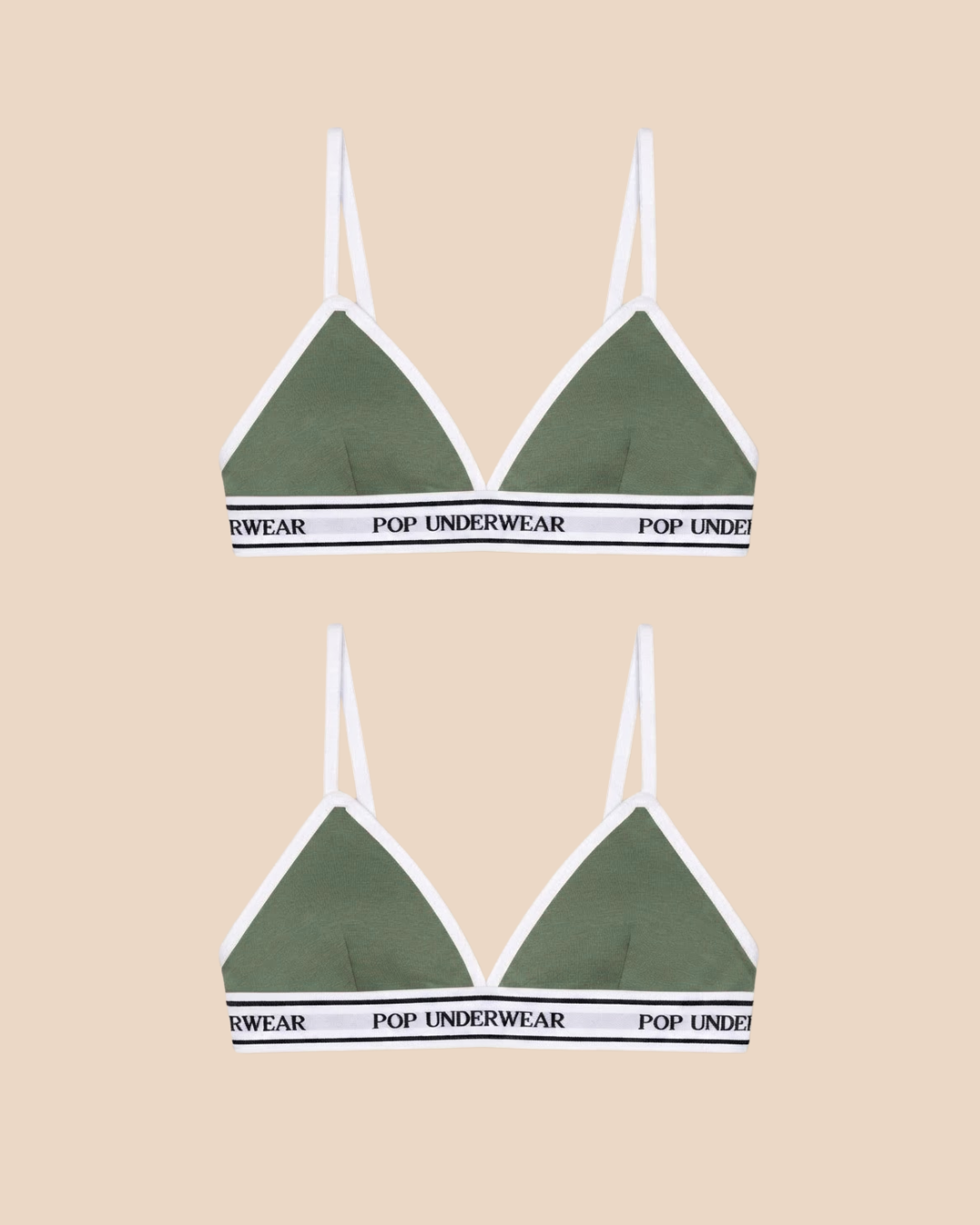 "KAKI" Triangle Top - Pack of 2