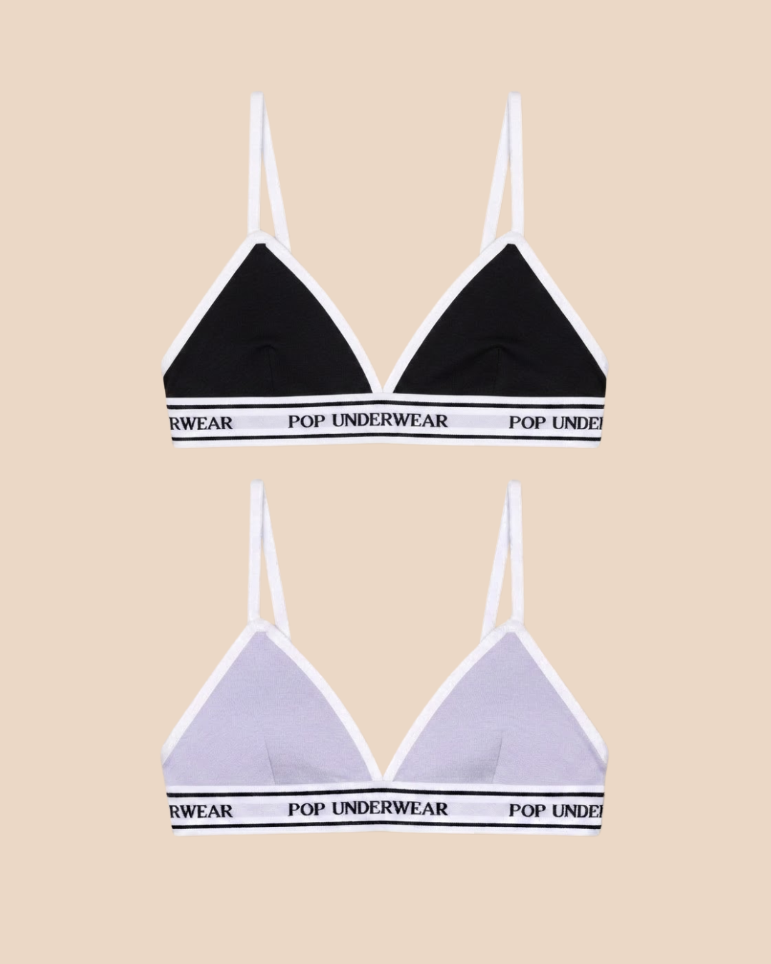 Top Triangle "BLACK & LILAC" - 2-Pack