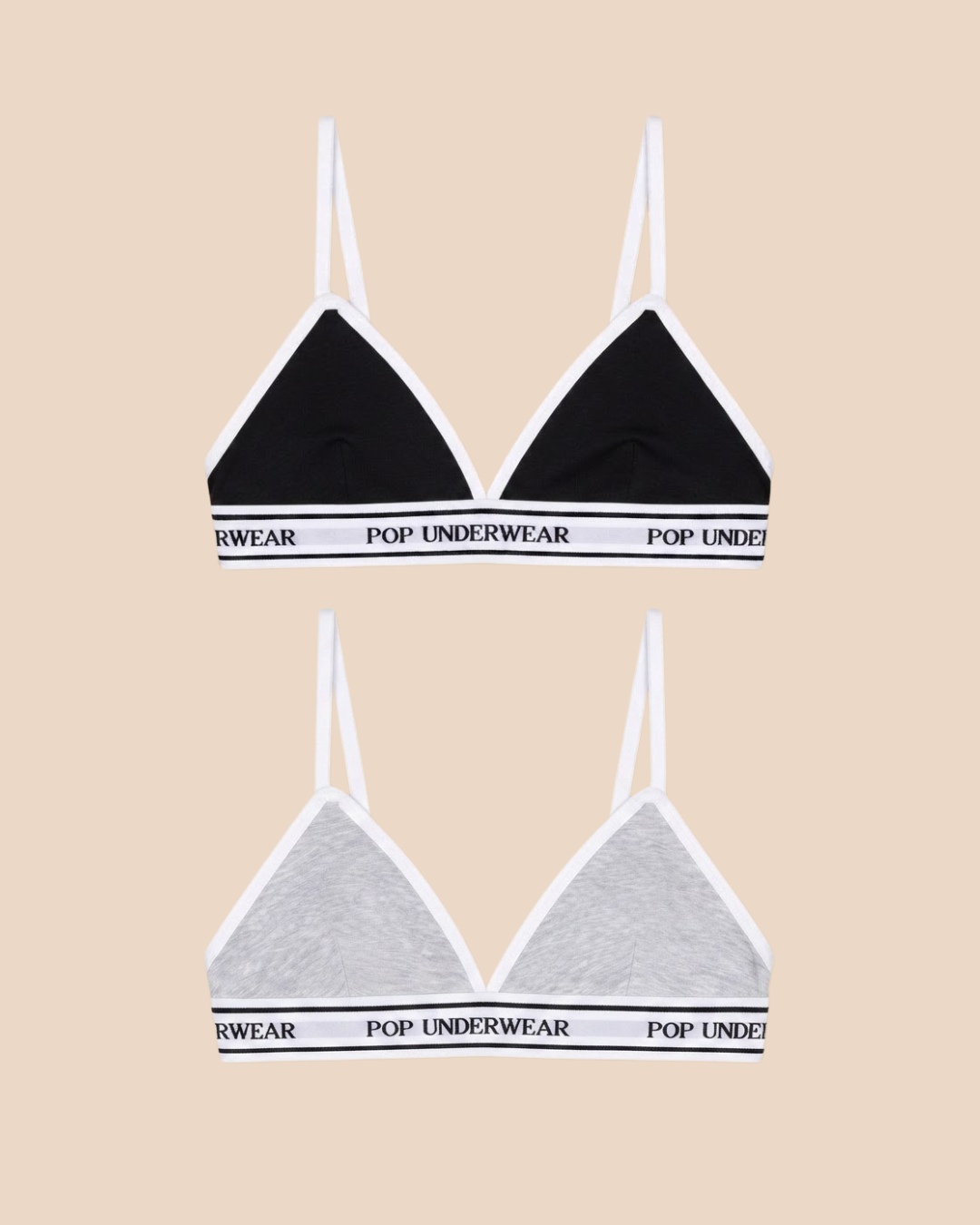 Black & Grey Triangle Top - Pack of 2