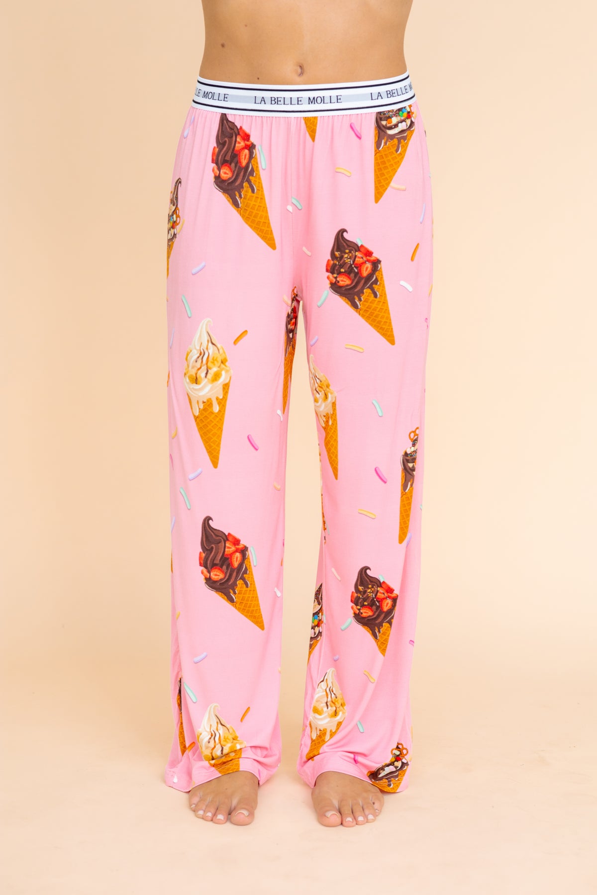 "LA BELLE MOLLE" Flared Pajama Pants