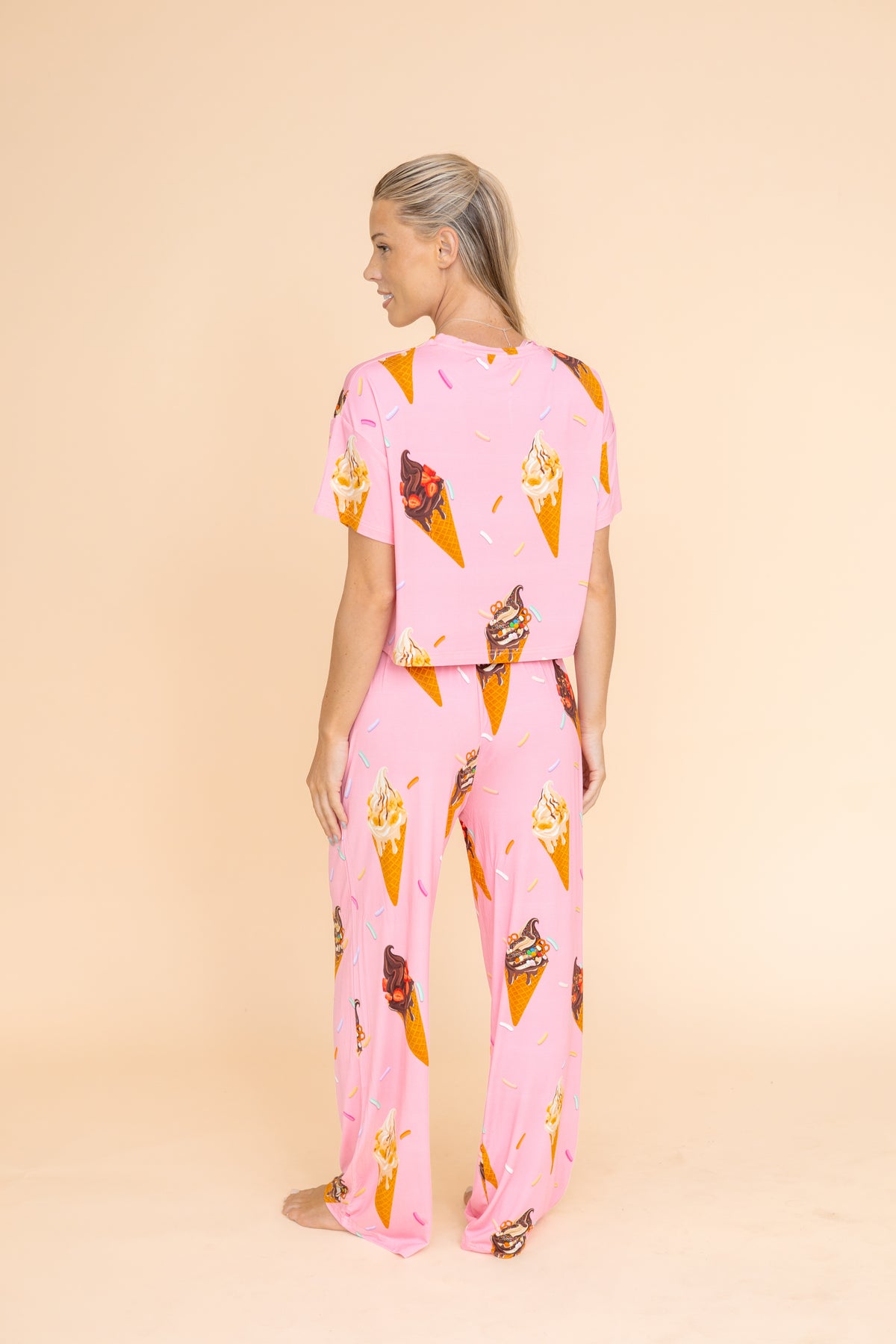 "LA BELLE MOLLE" Flared Pajama Pants
