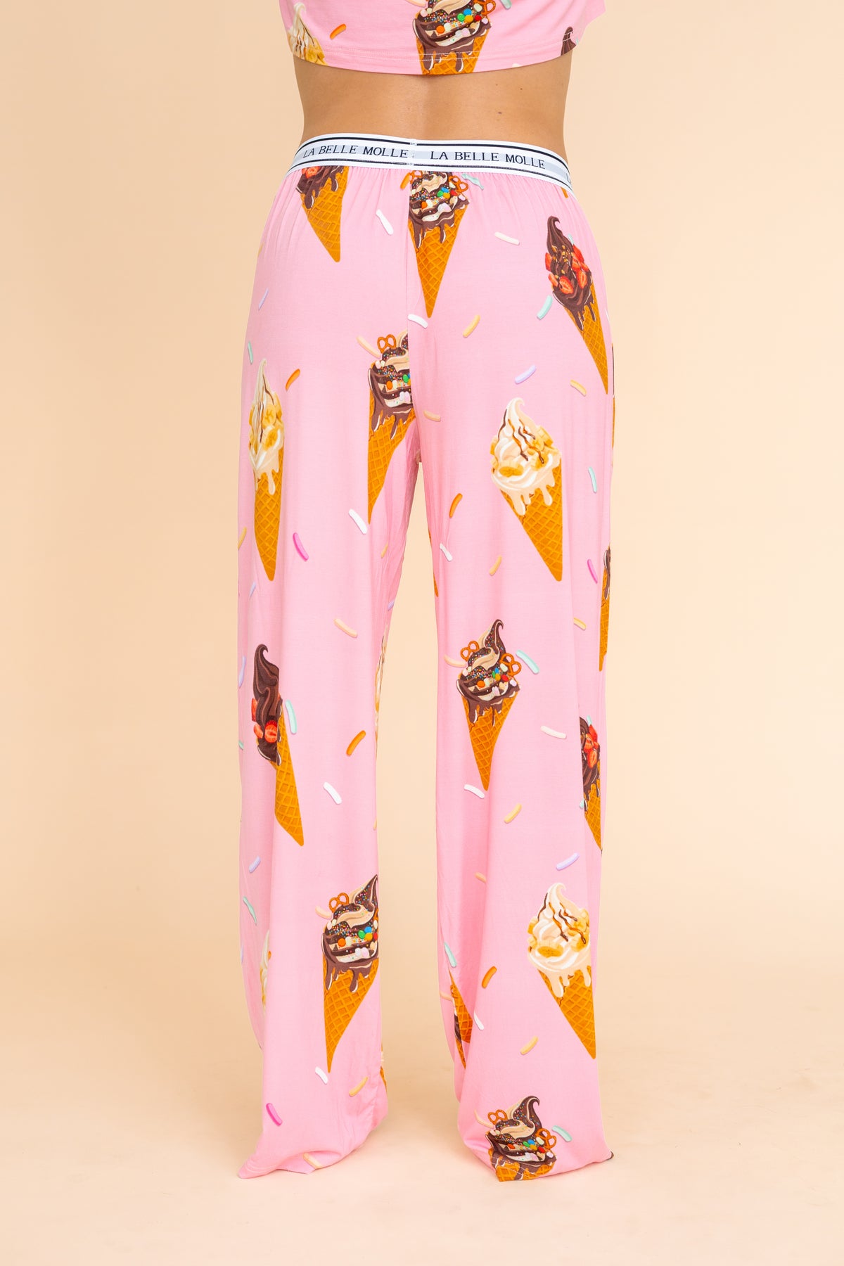 "LA BELLE MOLLE" Flared Pajama Pants
