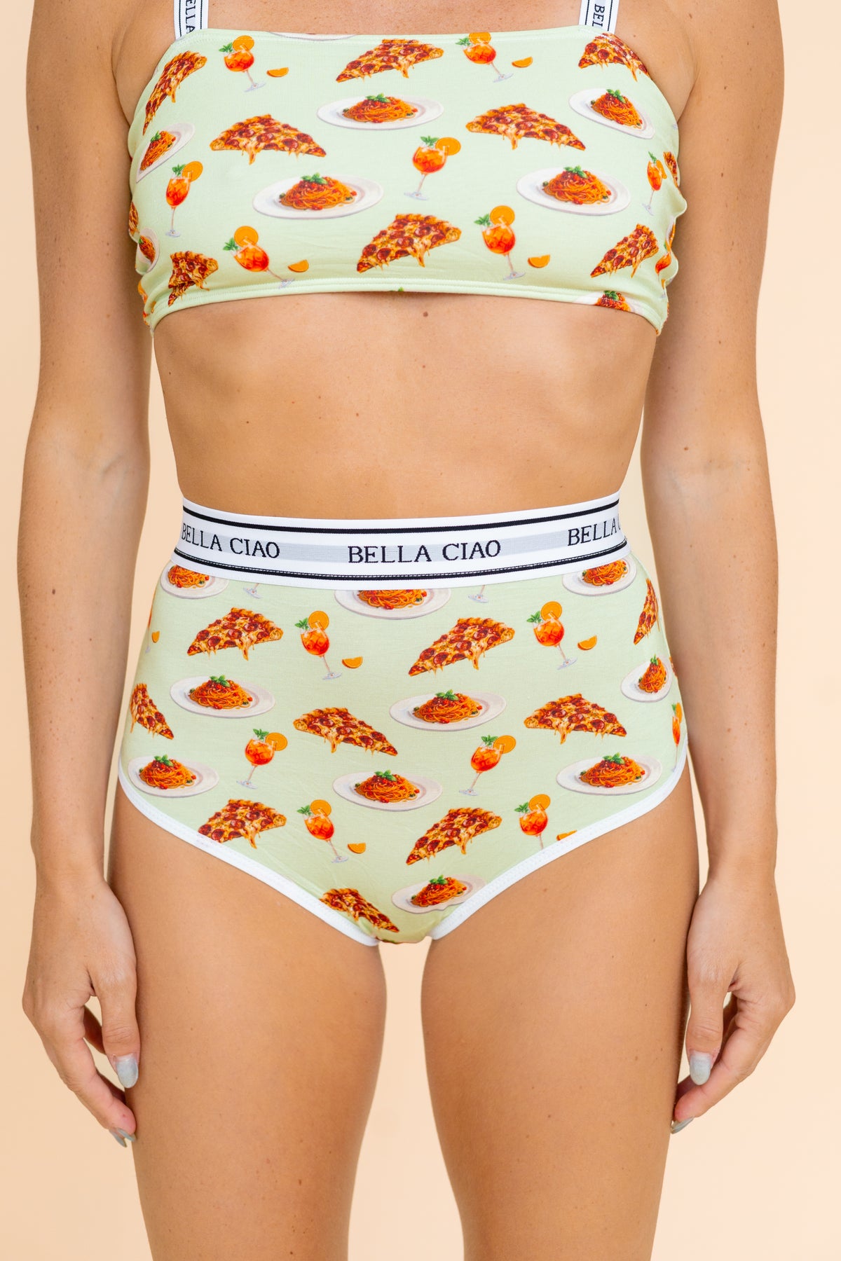 High-Waisted Thong "BELLA CIAO"