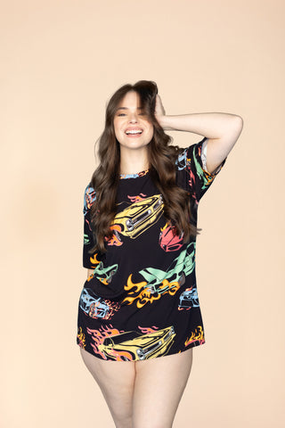 Unisex Long Tee "DANGEROUS CURVES"
