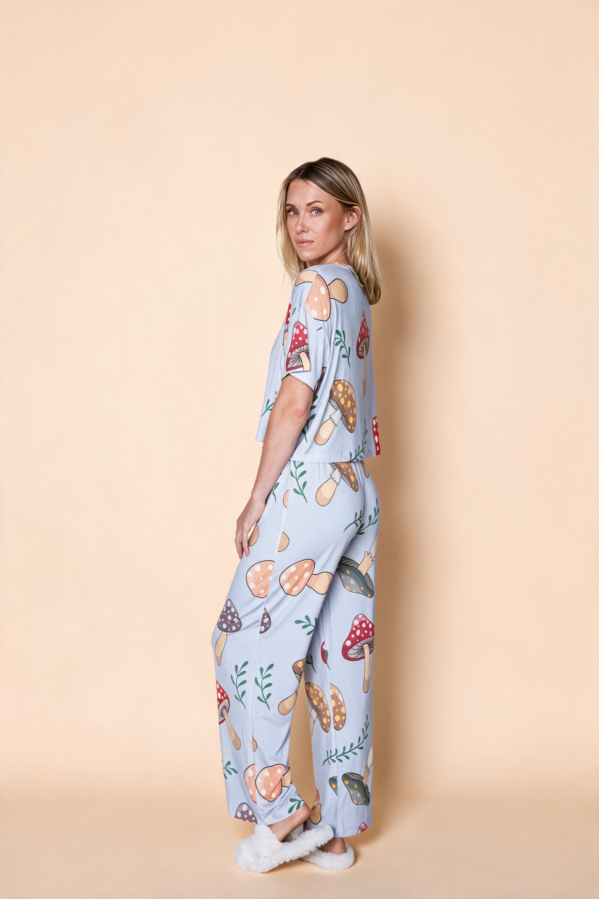 Flared Pajama Pant "T'ES MUSH"